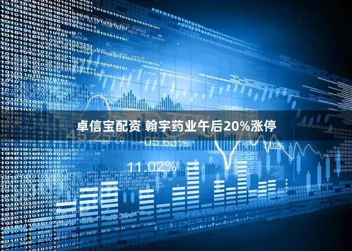 卓信宝配资 翰宇药业午后20%涨停